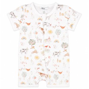 Bebe - Scout: Organic Short Sleeve Zip Romper