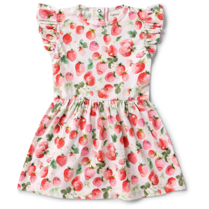 Snuggle Hunny - Organic Dress: Strawberry