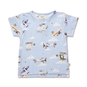 Snuggle Hunny - Organic Short Sleeve Top: Taking Flight