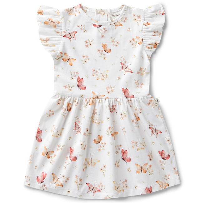 snuggle hunny butterfly Short Sleeve Organic Dress