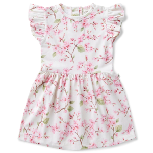 Snuggle Hunny - Organic Dress: Cherry Blossom