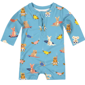 Toshi - Swim Onesie Long Sleeve: Pirate Beach Buddies