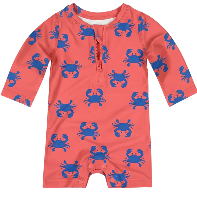 toshi Swim Onesie L_S Pirate Mud Crabs