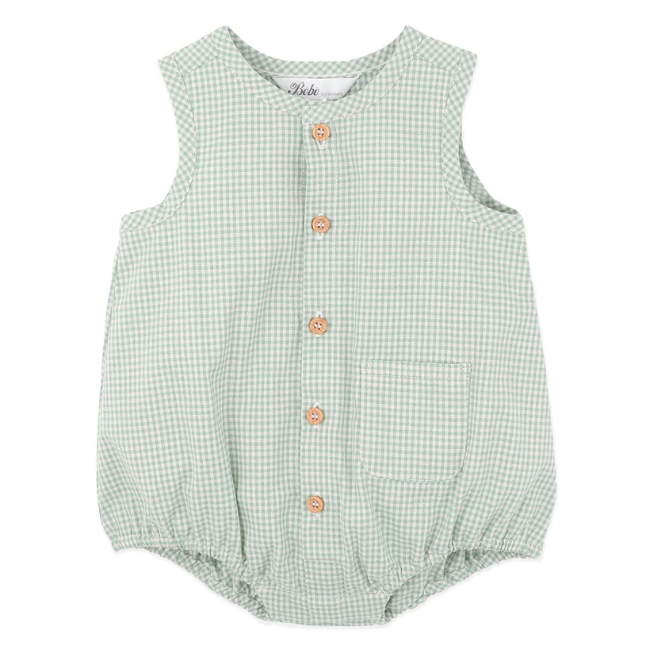 Bebe - Scout_ CHeck Button Up Bodysuit Bebe - Scout_ CHeck Button Up Bodysuit