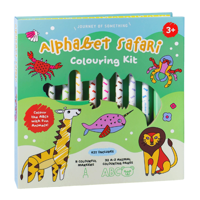 Journey Of Something Alphabet Safari Colouring Kit