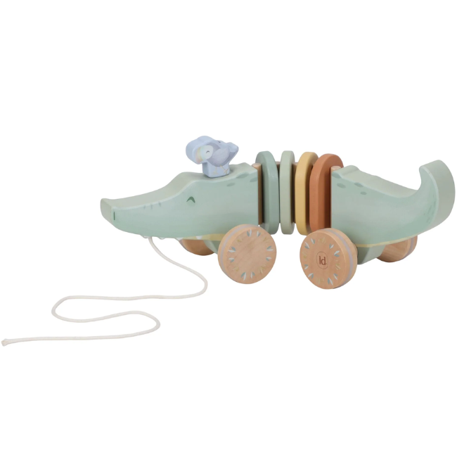 Little Dutch safari friends Wooden Pull Along Crocodile