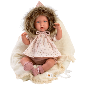 Llorens - 42cm Soft Body Doll: Mimi with Pillow + Blanket