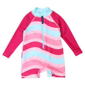 Korango - Zip Rash Suit: Pink Swirl