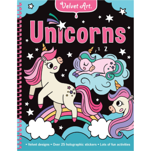 Colouring Book - Velvet Art: Unicorns
