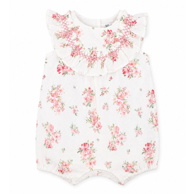 bebe CHELSEA FRILL YOKE ROMPER bebe CHELSEA FRILL YOKE ROMPER