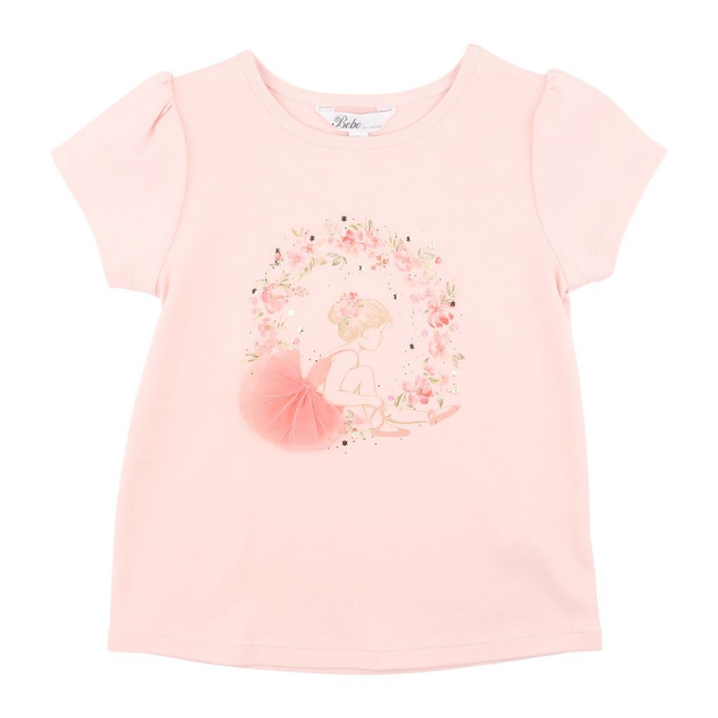 bebe CHELSEA ORGANIC BALLERINA TEE 3-7Y