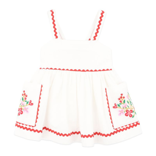 bebe FESTIVE RIC RAC POCKET DRESS