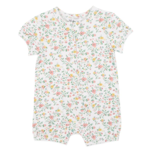 Bebe - Pia: Organic Short Sleeve Zip Romper