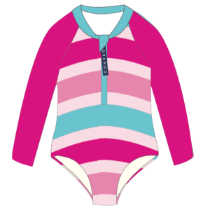 Korango - Zip Sunsuit: Pink Swirl