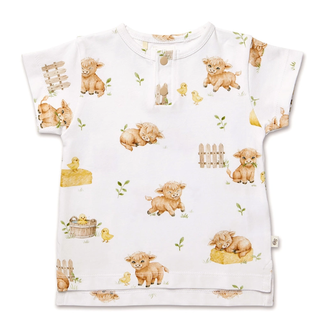 snuggle hunny Highland Cows Organic Short Sleeve Top snuggle hunny Highland Cows Organic Short Sleeve Top