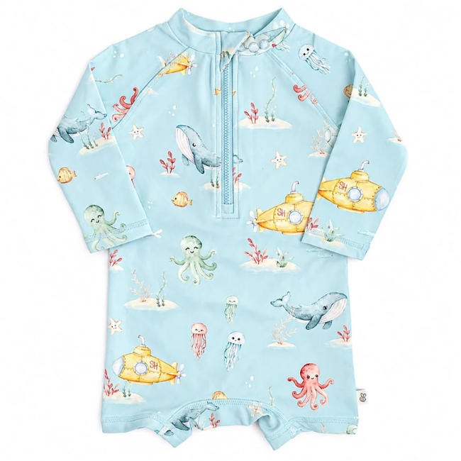snuggly hunny Swim Shortie Blue Little Subs snuggly hunny Swim Shortie Blue Little Subs