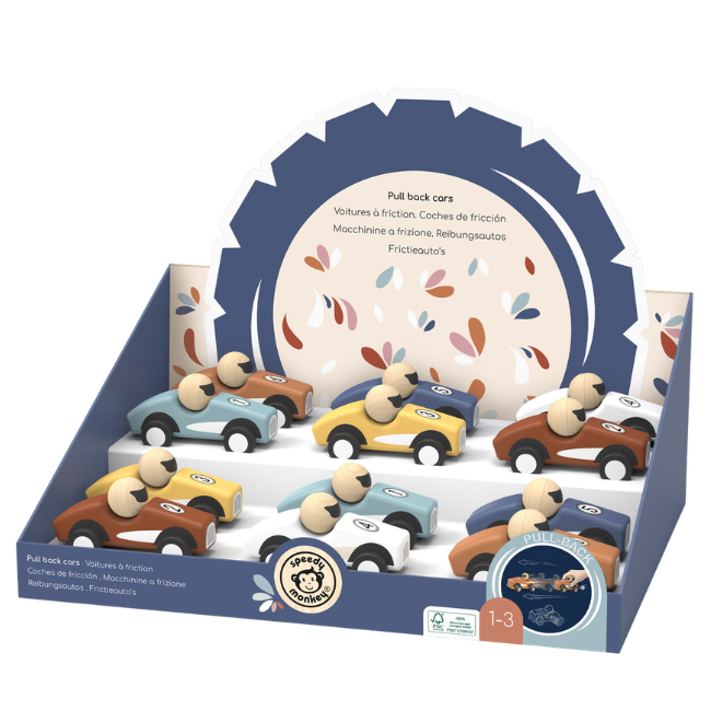 speedy monkey Pull Back Racing Cars