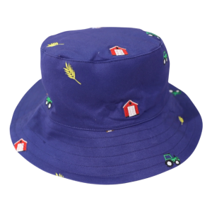 Korango - Embroidered Sunhat: Navy