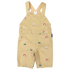Korango - Embroidered Overalls: Sand