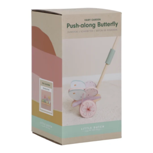 Little Dutch - Fairy Garden: Wooden Push Along Butterfly