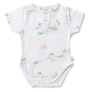 Snuggle Hunny - Organic Bodysuit: Duck Pond