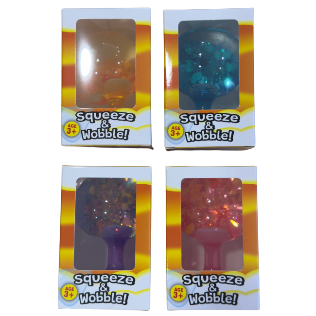 Squishies – Squeeze Glitter Globe with Suction Mount