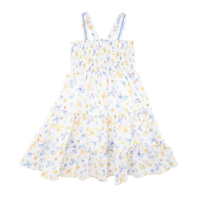 bebe LIBBY TIERED BUTTERFLY DRESS 3-7Y bebe LIBBY TIERED BUTTERFLY DRESS 3-7Y