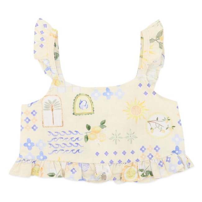 fox + finch PICCOLINA SHIRRED FRILL TOP 1-7Y fox + finch PICCOLINA SHIRRED FRILL TOP 1-7Y