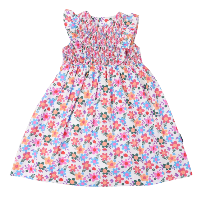 korango Smocked Bold Floral Dress korango Smocked Bold Floral Dress