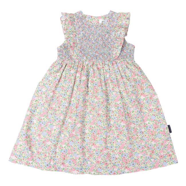 korango Smocked Floral Dress