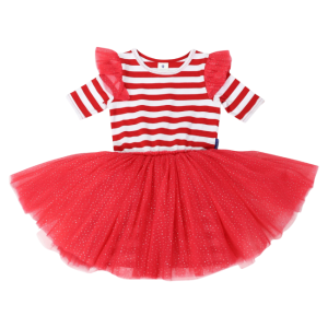Korango - Tulle Dress: Red