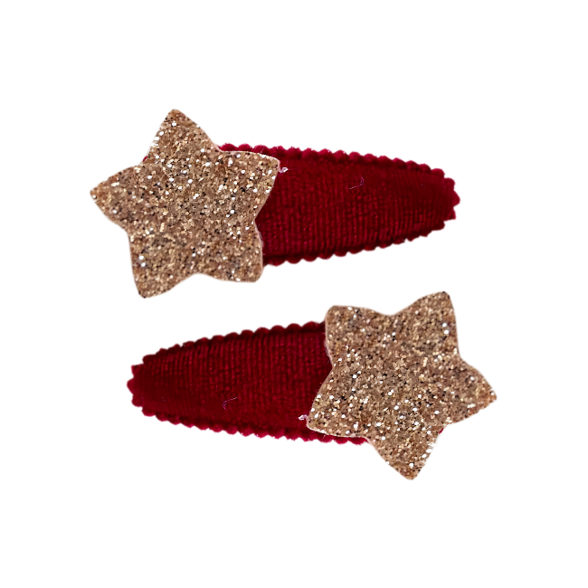 twinkle + bloom hair clip red stars twinkle + bloom hair clip red stars