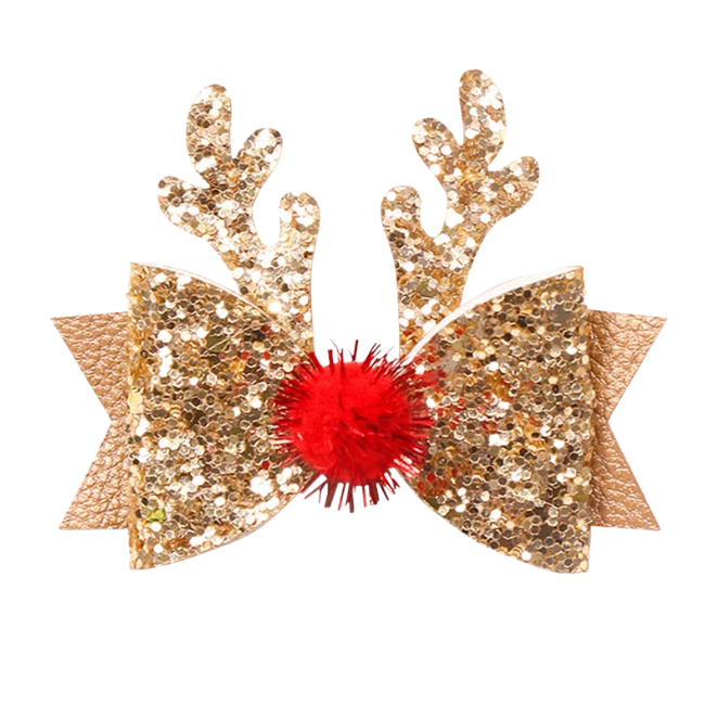 twinkle + bloom hair clip reindeer sparkles