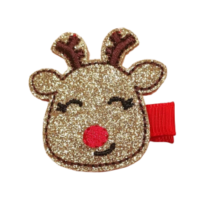 Twinkle + Bloom by Sophie - Hair Clip: Rudolph